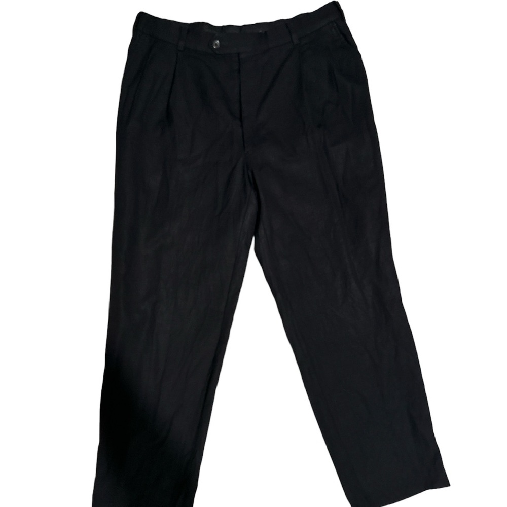 Burberry's Vintage Black Windowpane Suit  Pants - Size Men's 33x30 - (Estimated)
